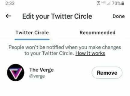 Twitter Circle may be starting to roll out to more users